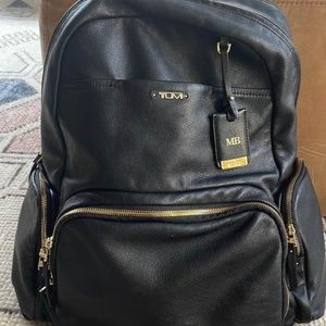 Tumi leather backpack